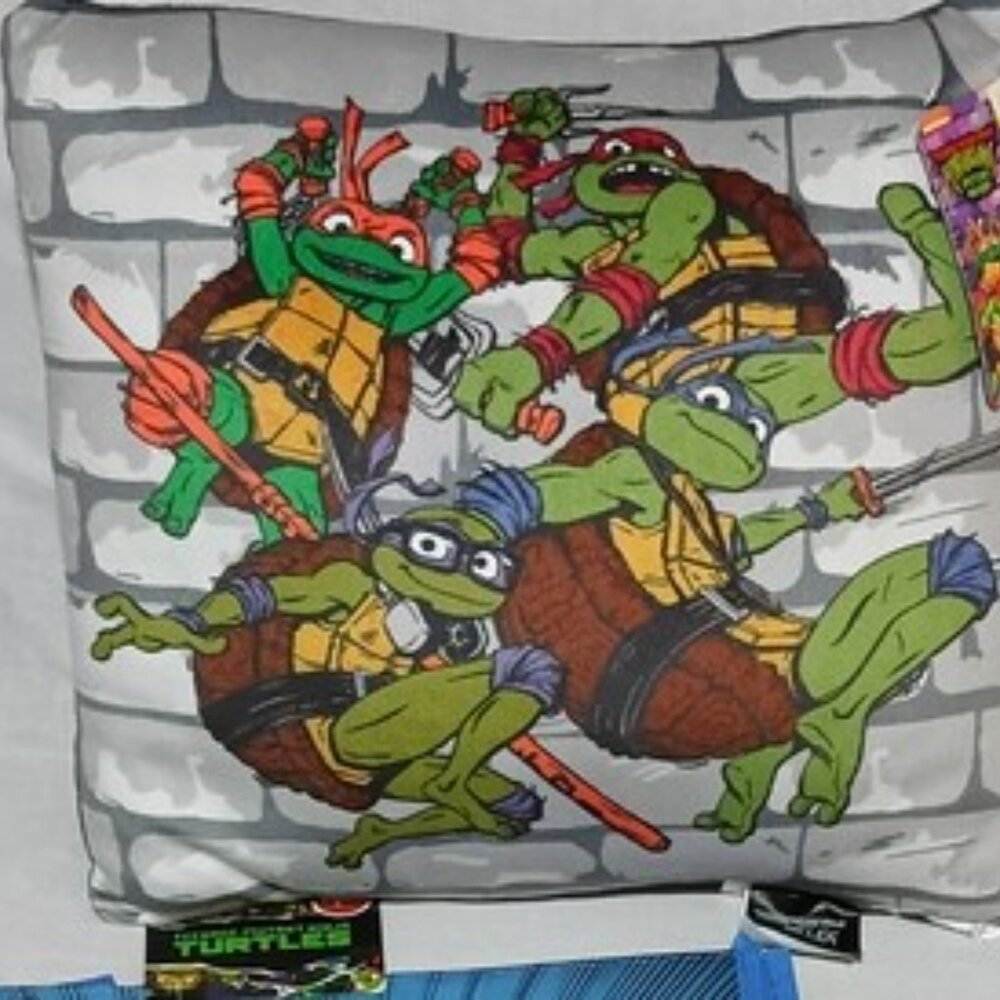 kids Nickelodeon Teenage Mutant Ninja Turtles 12 x12 Plush Pillow TMNT